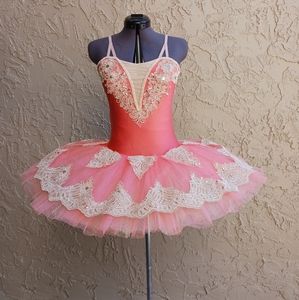 Pink classical pancake tutu dance costume adult medium/ large
